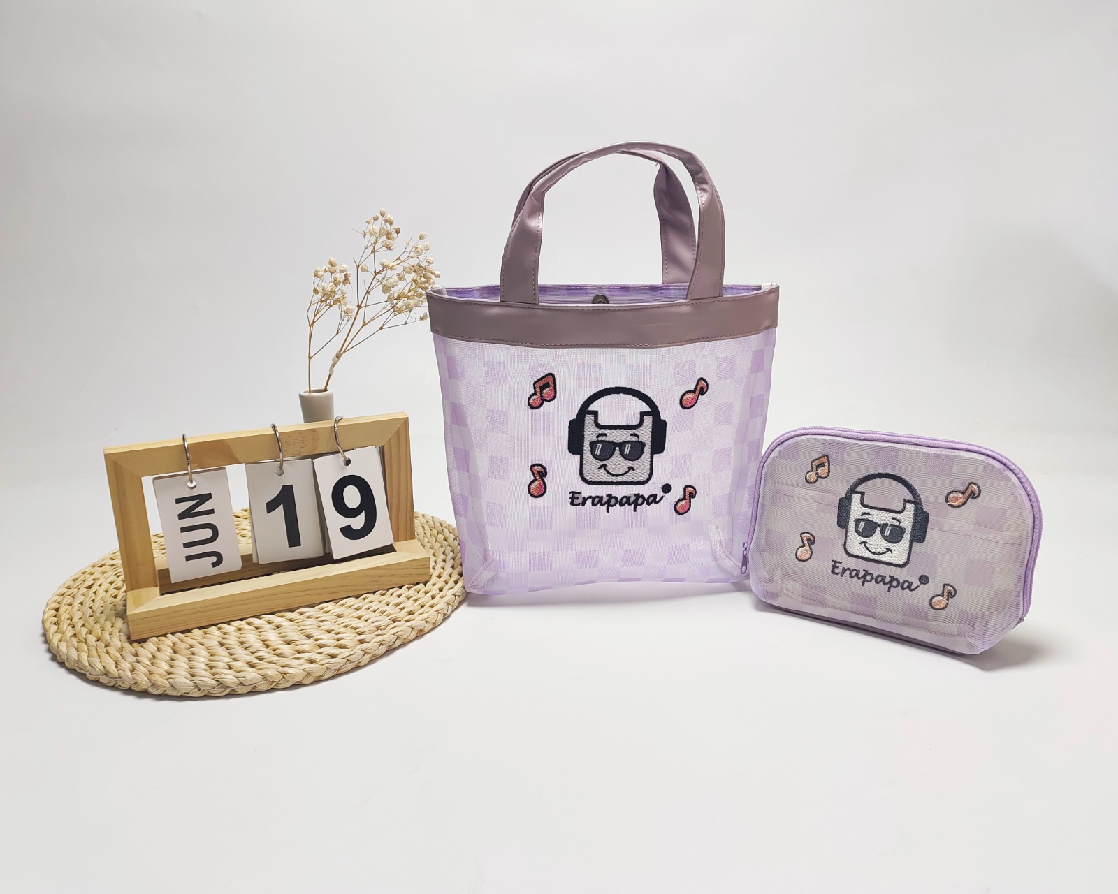 Reusable Custom Pattern Dust Mesh Shopping Bags