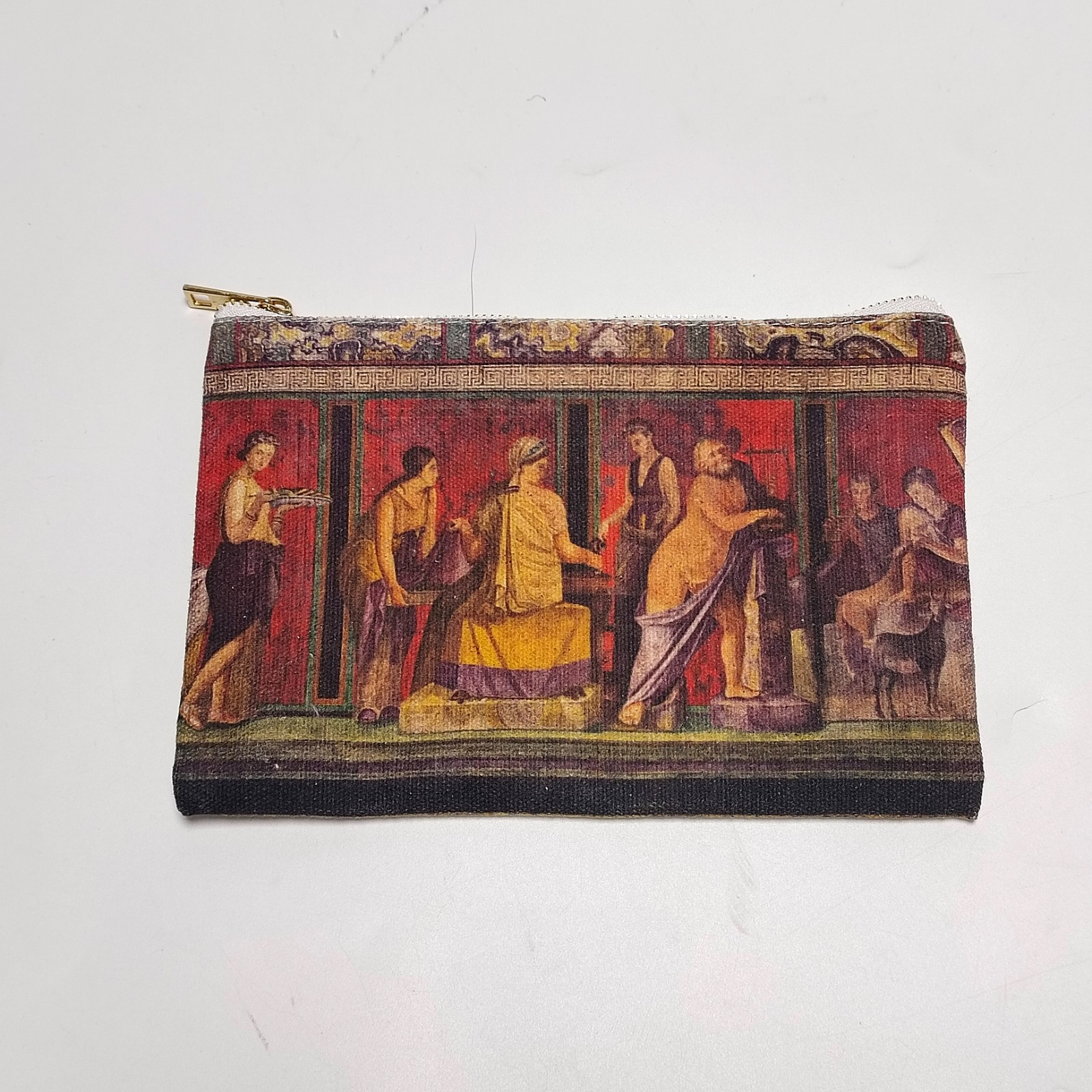 Canvas coin purse with zipper  small zippered wallet pouch  washable label cloth coin bag