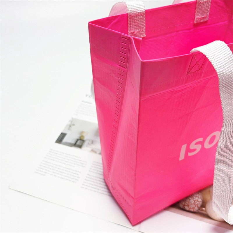 Custom Logo Woven PP Handbag Waterproof Shopping Tote & Cosmetic Bag