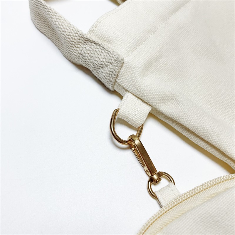 Adjustable Crossbody Shoulder Strap Canvas Tote Bag