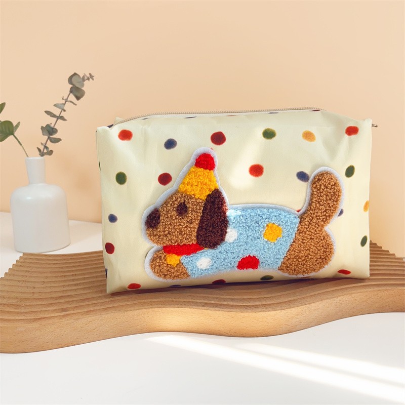 Customizable LOGO Zippered Cosmetic Organizer Bag Polyester Waterproof Makeup Pouch