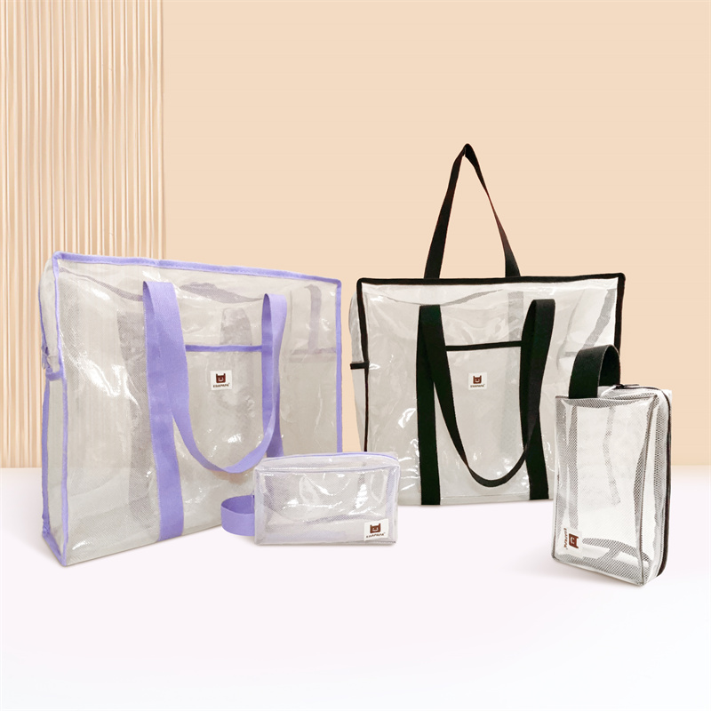 Customizable logo PP Net Reusable Beach Shopping Tote Bags