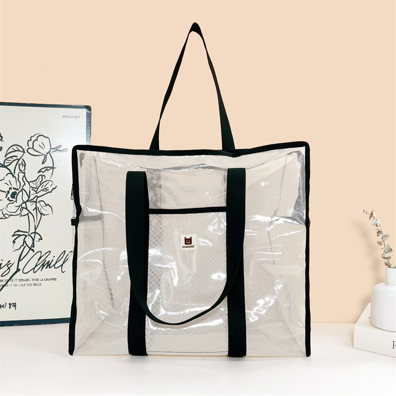 Customizable logo PP Net Reusable Beach Shopping Tote Bags