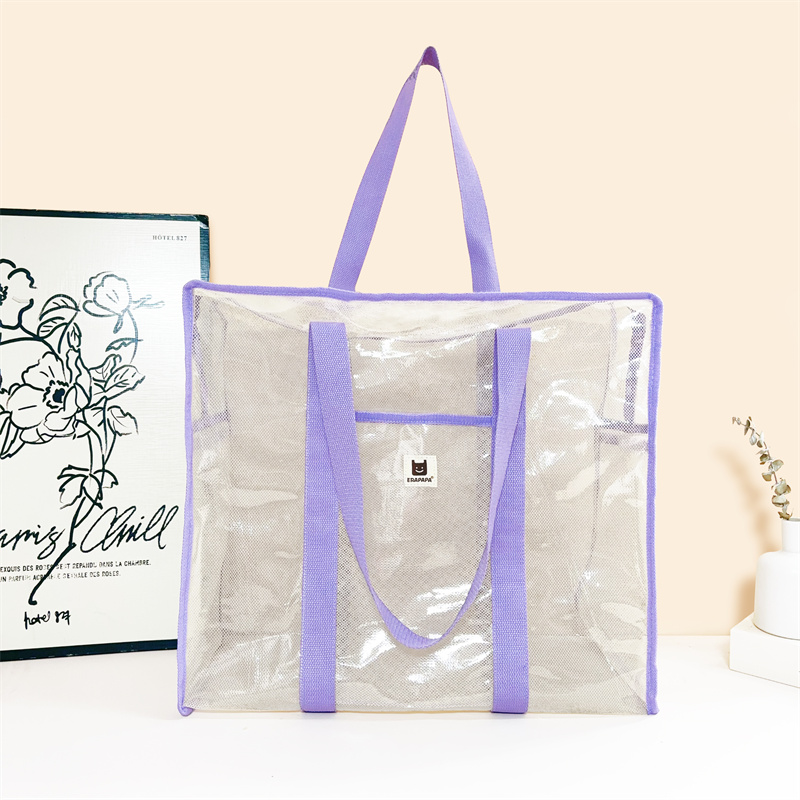 Customizable logo PP Net Reusable Beach Shopping Tote Bags