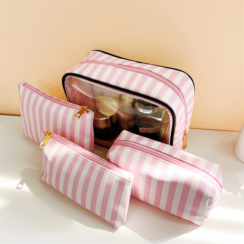 Compact Waterproof PU for Toiletry Bag Portable Cosmetics Case for Durable Storage