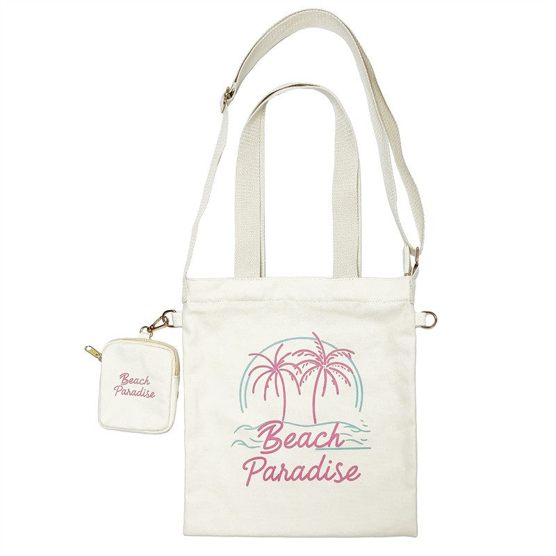 Adjustable Crossbody Shoulder Strap Canvas Tote Bag