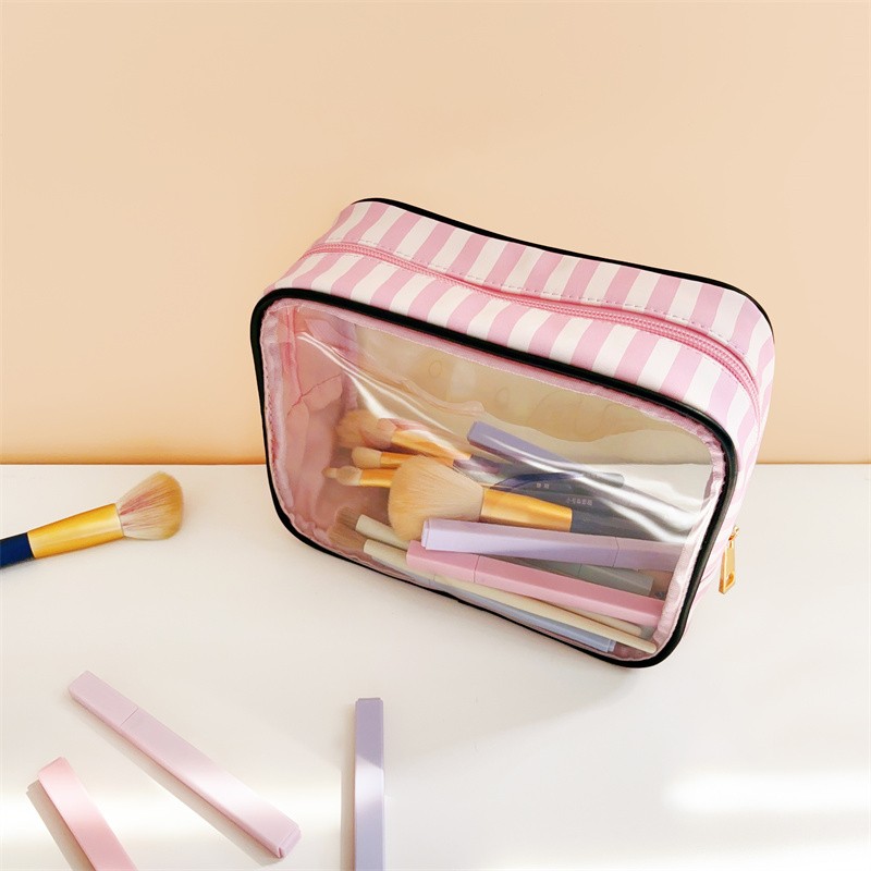 Compact Waterproof PU for Toiletry Bag Portable Cosmetics Case for Durable Storage