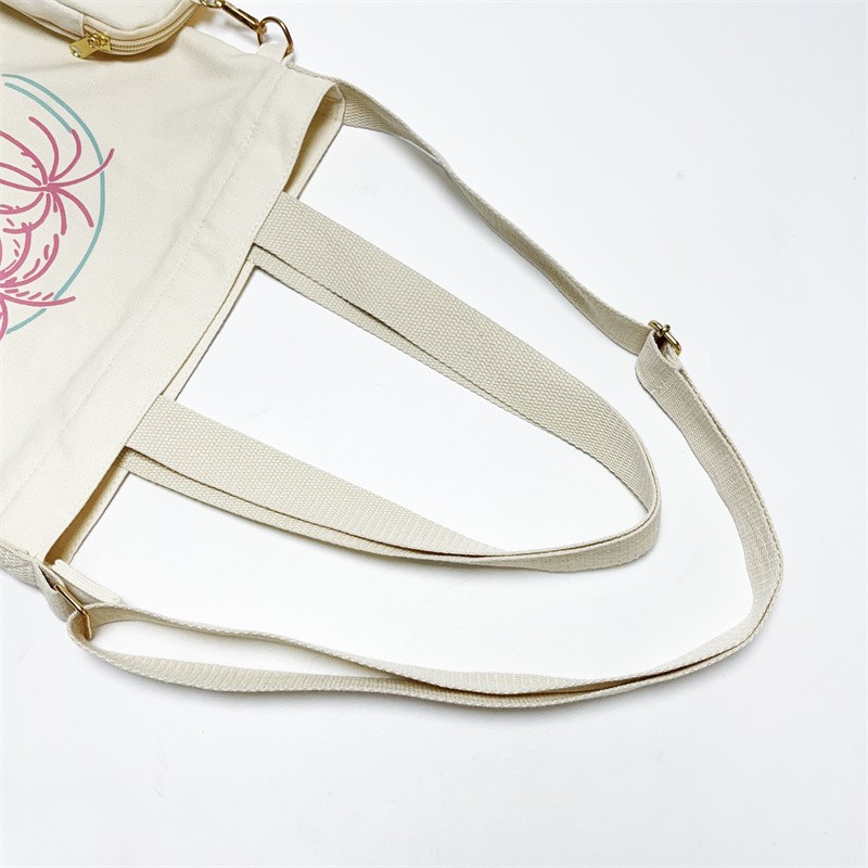 Adjustable Crossbody Shoulder Strap Canvas Tote Bag
