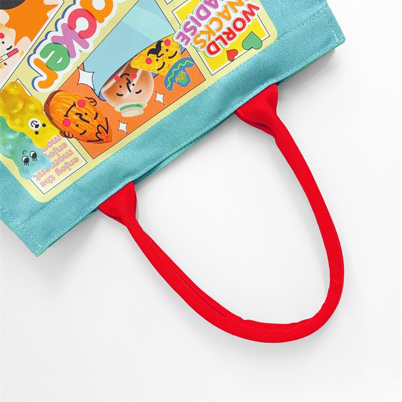 Customizable Cute Cartoon Animal Print Canvas Tote Bag