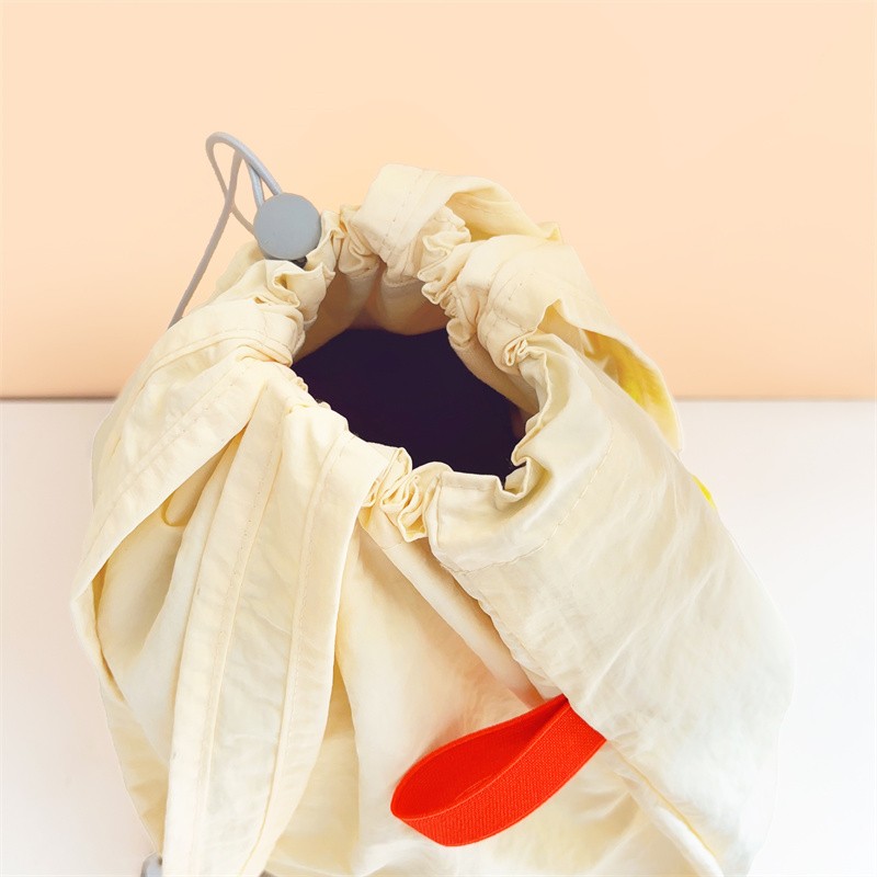 Custom Nylon Drawstring Tote Bag Quick-Dry Elastic Closure Carryall Customizable with Logo