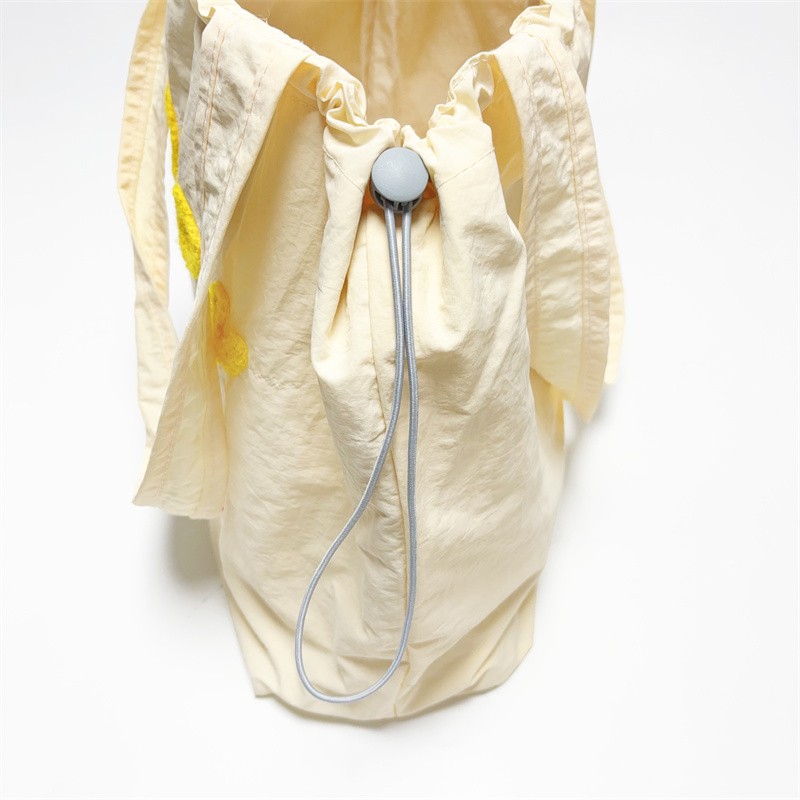 Custom Nylon Drawstring Tote Bag Quick-Dry Elastic Closure Carryall Customizable with Logo